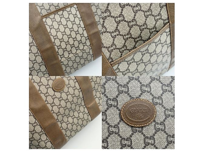 Borsa a spalla tote Gucci Marrone Rosso Beige Verde - vista 11