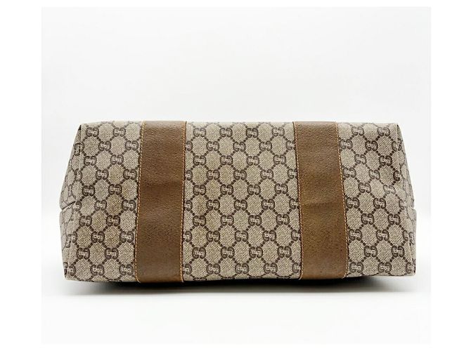 Borsa a spalla tote Gucci Marrone Rosso Beige Verde - vista 7