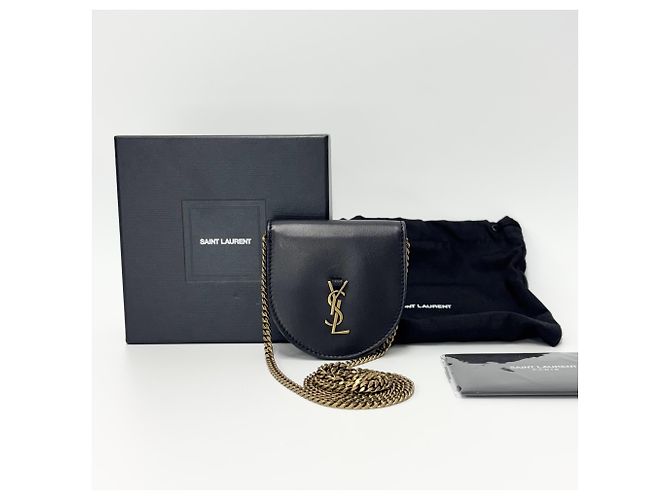Autre Marque Saint Laurent Kaia Flap Satchel Leather North South Nero - vista 2