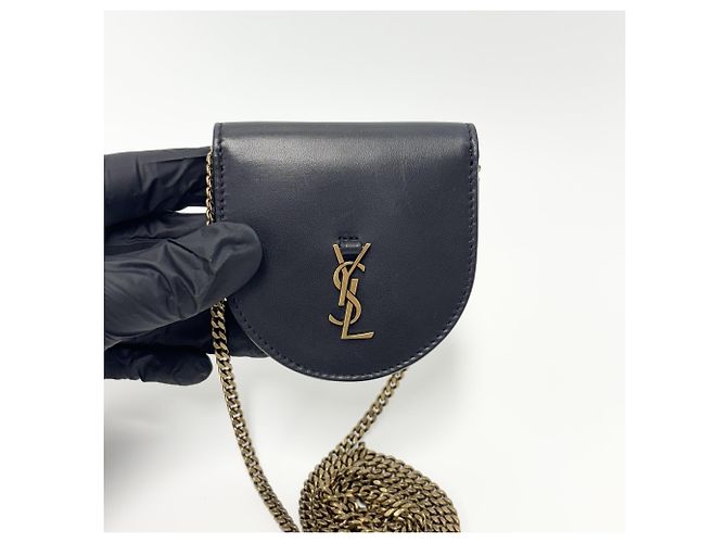 Autre Marque Saint Laurent Kaia Flap Satchel Leather North South Nero - vista 3