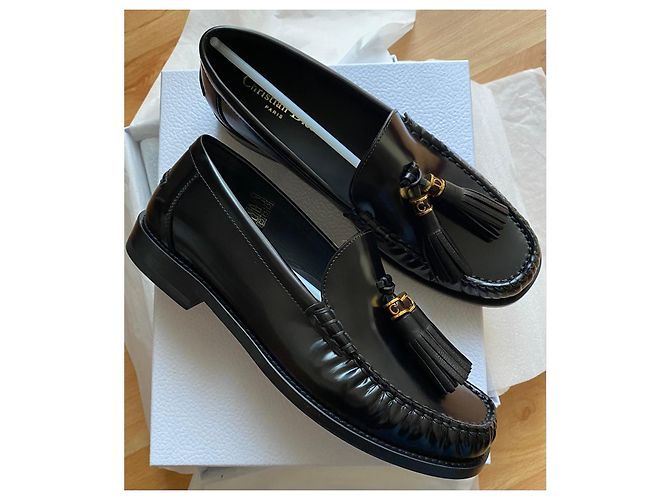 Autre Marque Mocasines Dior de piel negra con borlas Negro - vista 11