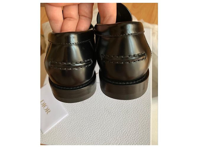 Autre Marque Mocasines Dior de piel negra con borlas Negro - vista 16