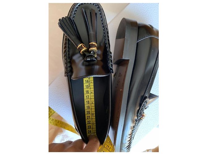 Autre Marque Mocasines Dior de piel negra con borlas Negro - vista 5