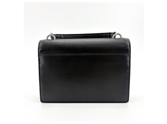 Autre Marque Borsa a tracolla Saint Laurent Sunset in pelle metallizzata craquelée Small Nero - vista 3