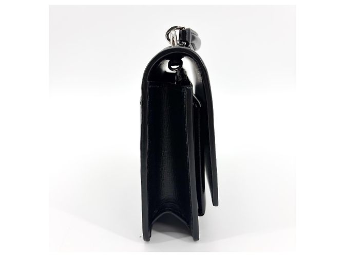 Autre Marque Borsa a tracolla Saint Laurent Sunset in pelle metallizzata craquelée Small Nero - vista 5