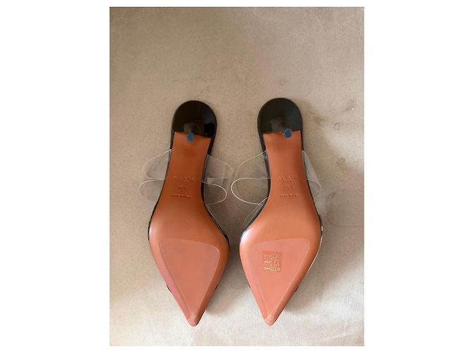 Sandali Alaïa in PVC e pelle verniciata Bianco Marrone scuro - vista 4