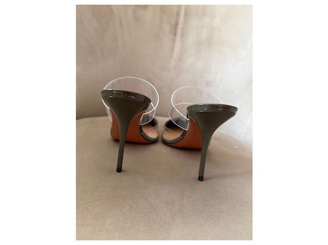 Sandali Alaïa in PVC e pelle verniciata Bianco Marrone scuro - vista 5