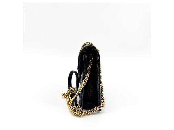 Autre Marque Saint Laurent Bicolor Monogram Leather and Patent Black - view 4