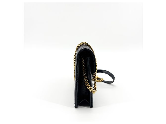 Autre Marque Saint Laurent Bicolor Monogram Leather and Patent Black - view 5