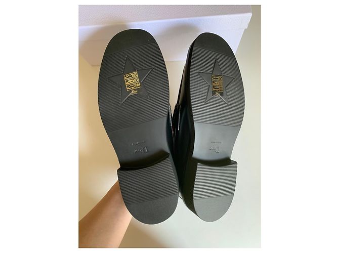 Mocassini in pelle nera Christian Dior Nero - vista 2