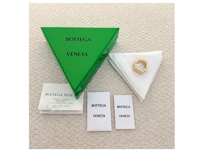 Bottega Veneta Anello Bolted in Argento Placcato Oro D'oro - vista 4