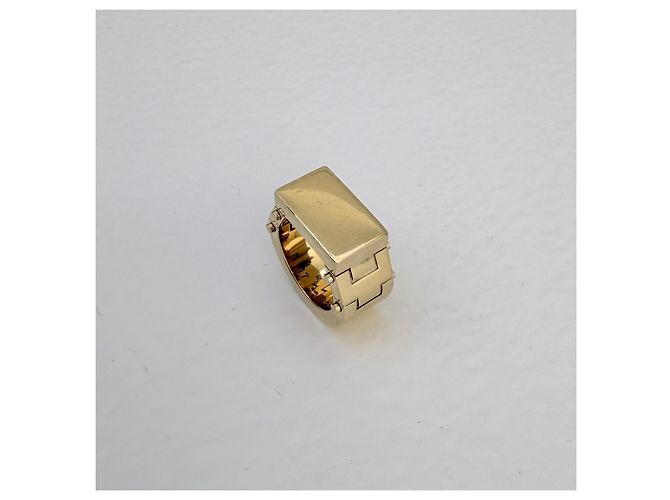 Bottega Veneta Anello Bolted in Argento Placcato Oro D'oro - vista 6