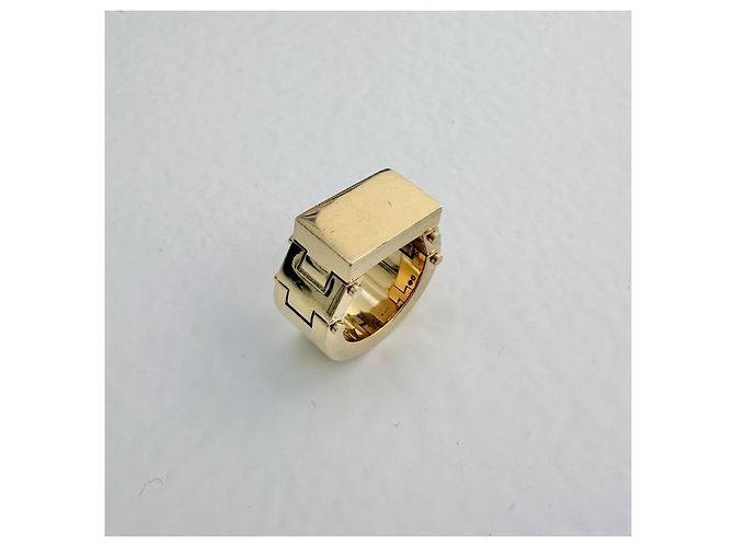 Bottega Veneta Anello Bolted in Argento Placcato Oro D'oro - vista 7