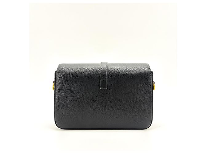 Autre Marque Borsa a tracolla Saint Laurent Classic Monogram in pelle metallizzata Medium Nero - vista 3