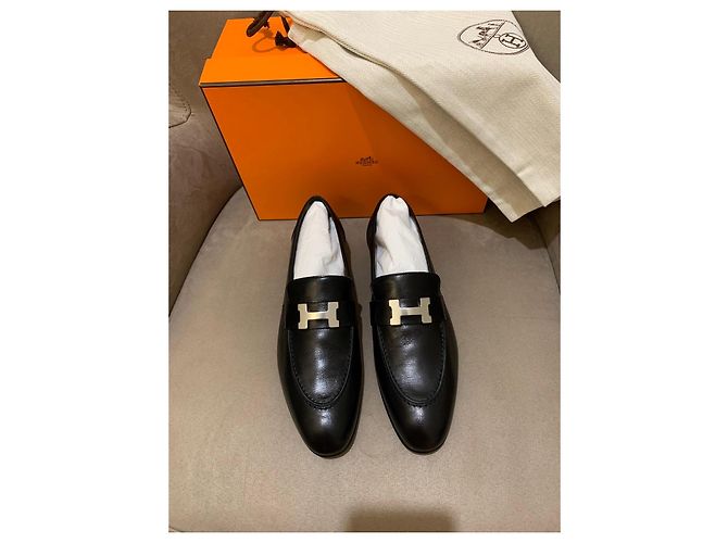 Hermès Lederloafer Schwarz - Ansicht 2