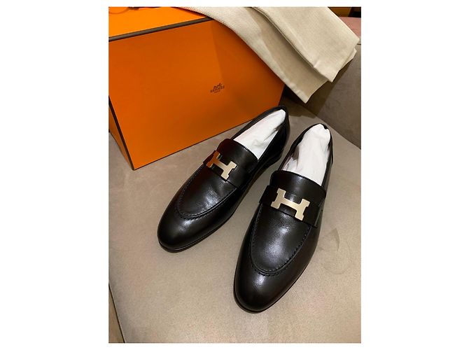 Hermès Lederloafer Schwarz - Ansicht 3