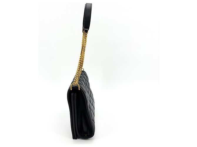 Autre Marque Saint Laurent Becky Quilted Leather Small Preto - vista 3