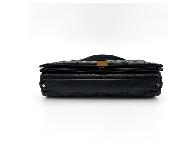 Autre Marque Saint Laurent Becky Quilted Leather Small Preto - vista 5