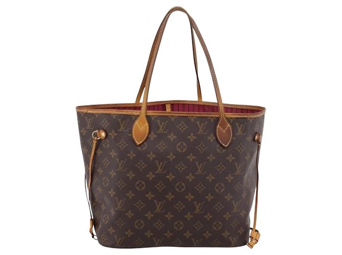 Borsa Tote LOUIS VUITTON Monogram Neverfull MM M40156 LV Auth 201179 Monogramma - vista 2