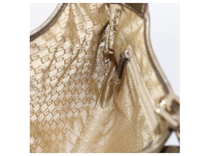 Borsa a tracolla GUCCI Jackie Sherry Line Canvas Beige Gold 001 3306 Auth 202921A D'oro - vista 19