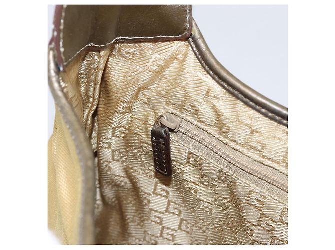 Borsa a tracolla GUCCI Jackie Sherry Line Canvas Beige Gold 001 3306 Auth 202921A D'oro - vista 20
