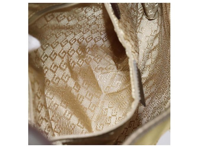 Borsa a tracolla GUCCI Jackie Sherry Line Canvas Beige Gold 001 3306 Auth 202921A D'oro - vista 21