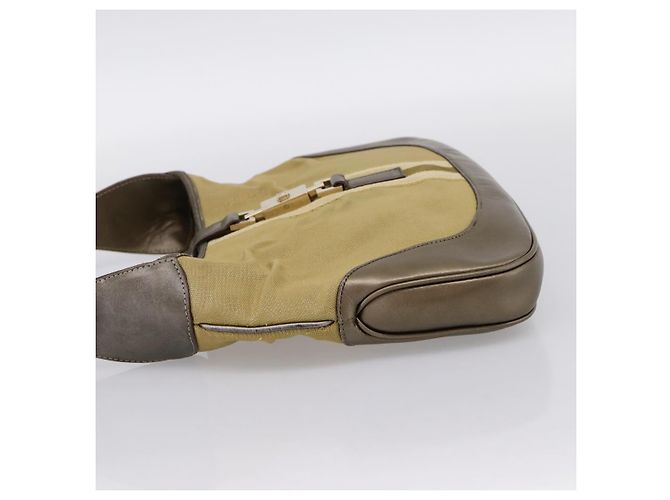 Borsa a tracolla GUCCI Jackie Sherry Line Canvas Beige Gold 001 3306 Auth 202921A D'oro - vista 3