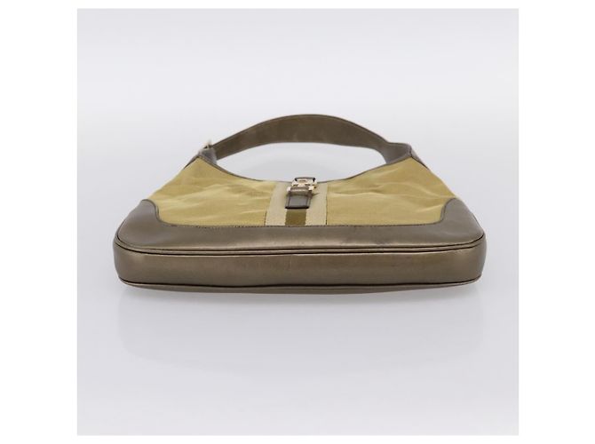 Borsa a tracolla GUCCI Jackie Sherry Line Canvas Beige Gold 001 3306 Auth 202921A D'oro - vista 5