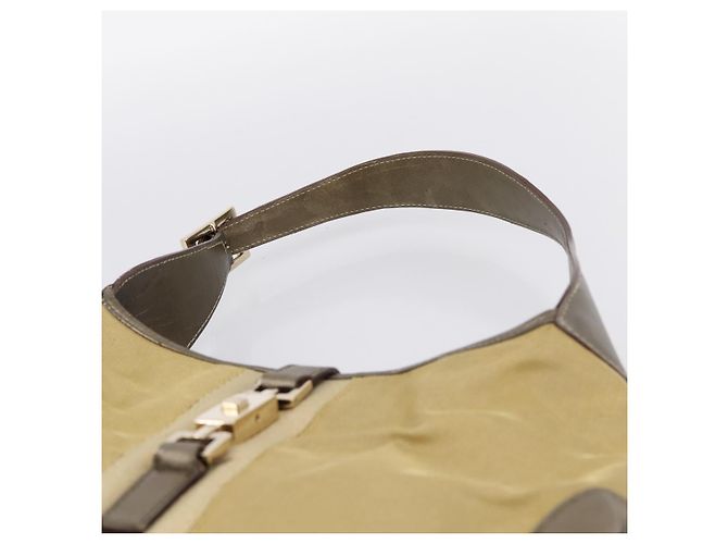 Borsa a tracolla GUCCI Jackie Sherry Line Canvas Beige Gold 001 3306 Auth 202921A D'oro - vista 8