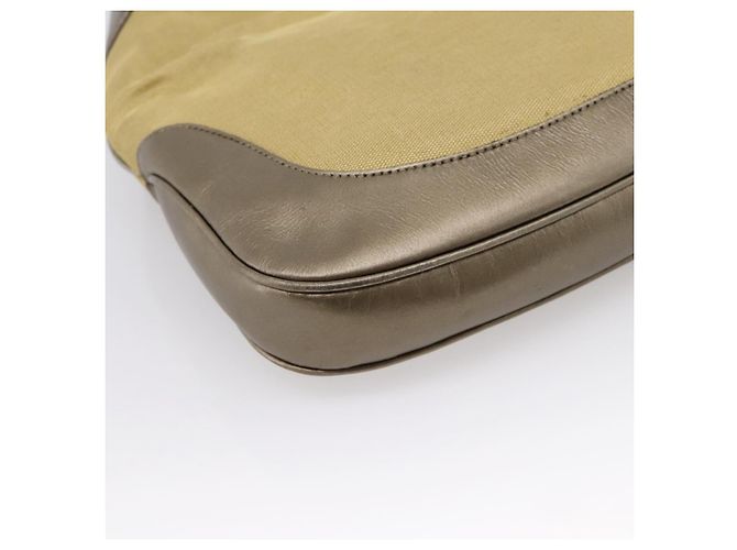 Borsa a tracolla GUCCI Jackie Sherry Line Canvas Beige Gold 001 3306 Auth 202921A D'oro - vista 9