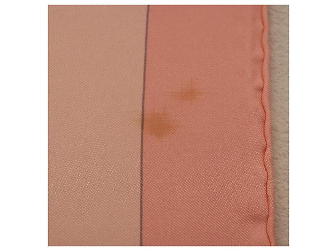 Hermès Foulard HERMES Carre 90 "PLAZA D TOROS" Seta Rosa Auth hk4127 - vista 12