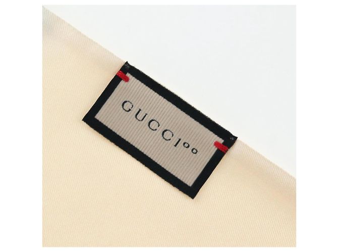 GUCCI Stola Blumenmuster Seide Bordeaux Auth am12538M - Ansicht 20