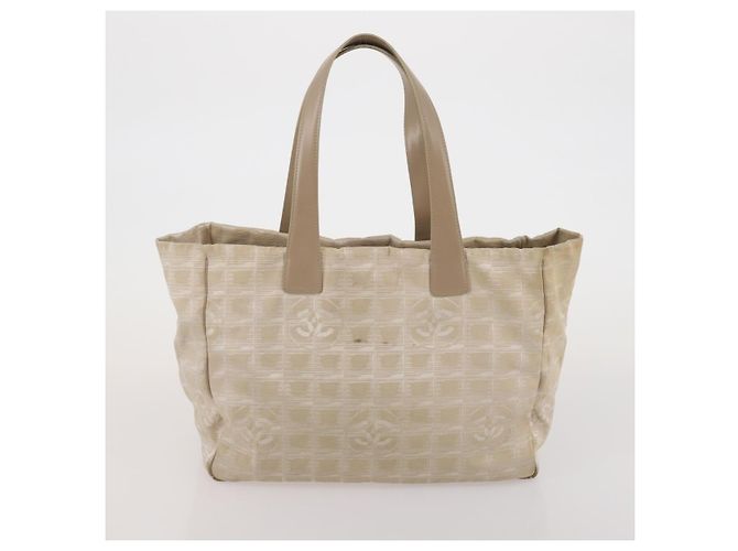 Hermès HERMES Chanel Tote Bag Canvas 2 Set Black Beige Auth ti4035 Nero - vista 11