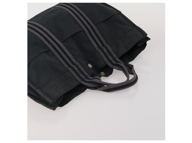 Hermès HERMES Chanel Tote Bag Canvas 2 Set Black Beige Auth ti4035 Nero - vista 5