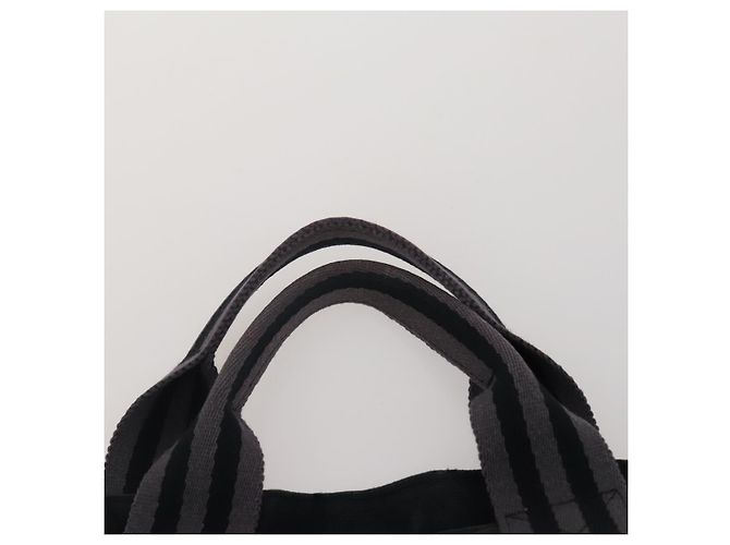 Hermès HERMES Chanel Tote Bag Canvas 2 Set Black Beige Auth ti4035 Nero - vista 6