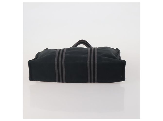 Hermès HERMES Chanel Tote Bag Canvas 2 Set Black Beige Auth ti4035 Nero - vista 7
