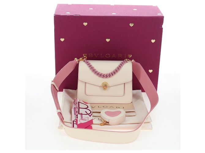 Bulgari Borsa a mano BVLGARI Serpenti in pelle 2way Ivory Gold Auth 200070SAM D'oro Crudo - vista 12