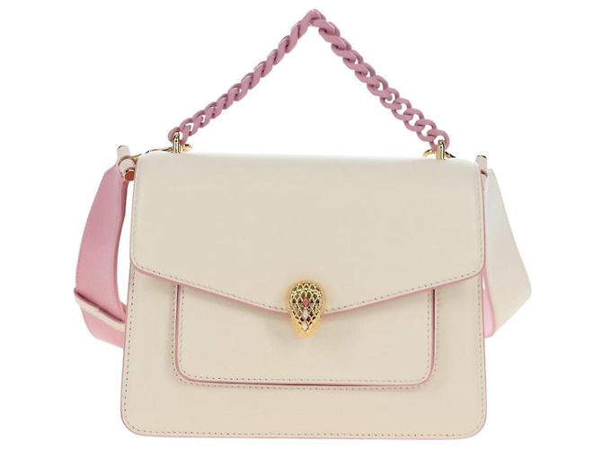 Bulgari Borsa a mano BVLGARI Serpenti in pelle 2way Ivory Gold Auth 200070SAM D'oro Crudo - vista 13