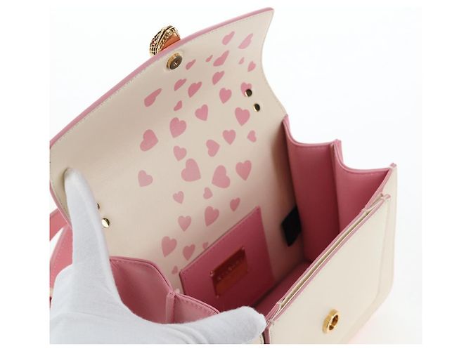 Bulgari Borsa a mano BVLGARI Serpenti in pelle 2way Ivory Gold Auth 200070SAM D'oro Crudo - vista 22