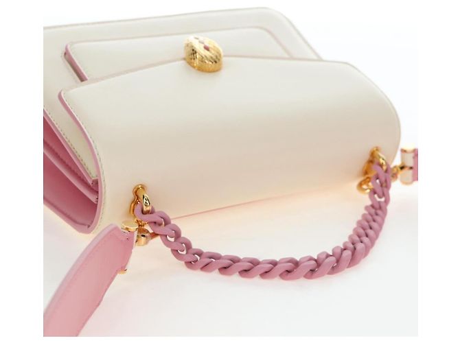 Bulgari Borsa a mano BVLGARI Serpenti in pelle 2way Ivory Gold Auth 200070SAM D'oro Crudo - vista 6
