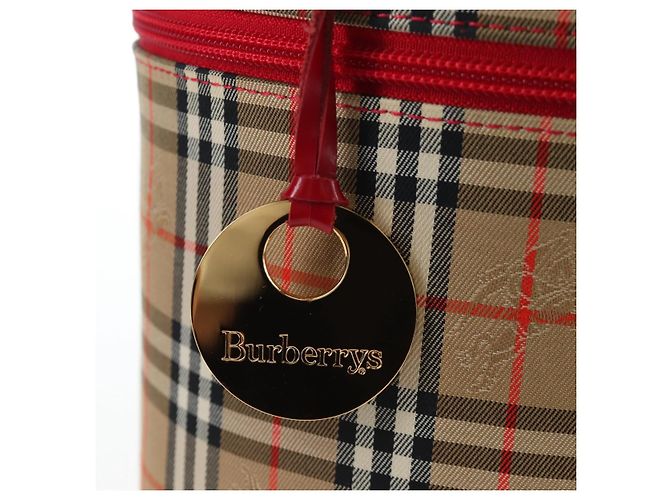 Burberrys Nova Check Vanity Handtasche aus Canvas Beige Gold authentisch 200575V Golden - Ansicht 19