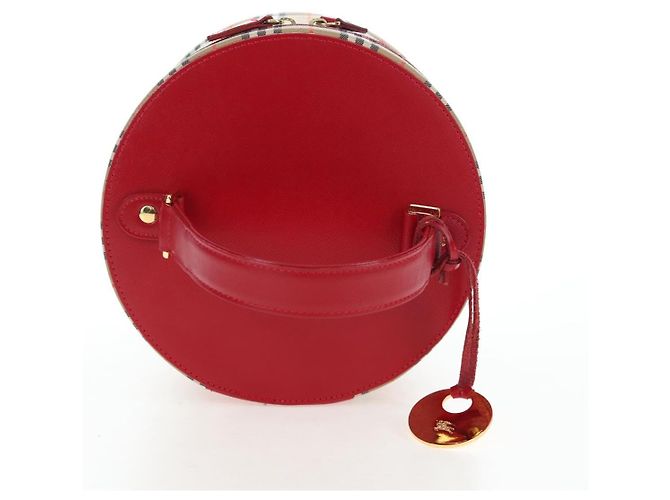 Burberrys Nova Check Vanity Handtasche aus Canvas Beige Gold authentisch 200575V Golden - Ansicht 6