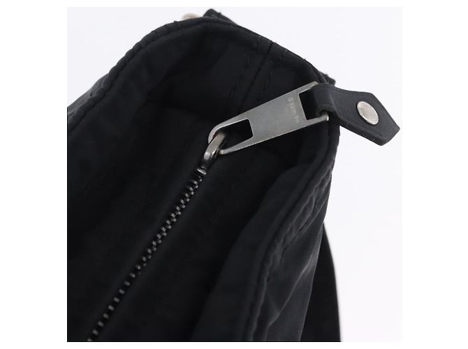 Hermès Borsa a tracolla HERMES Acapulco Bandouliere Nylon Nero Argento Auth hk4022 - vista 10