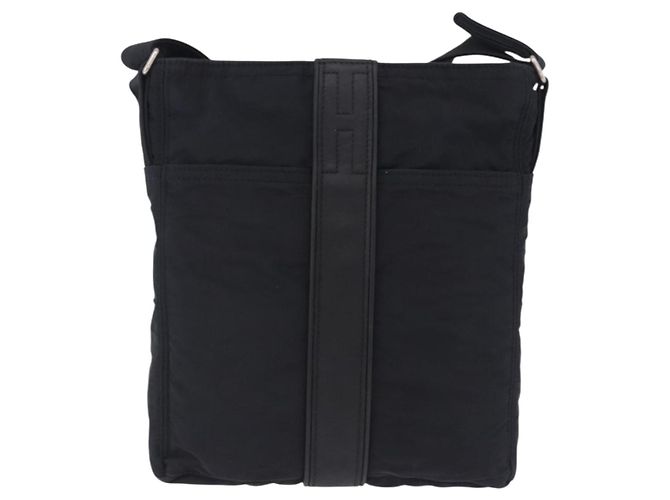 Hermès Borsa a tracolla HERMES Acapulco Bandouliere Nylon Nero Argento Auth hk4022 - vista 13