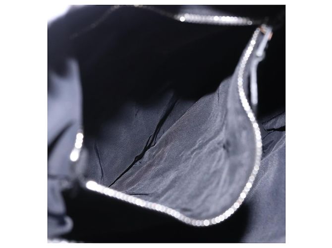 Hermès Borsa a tracolla HERMES Acapulco Bandouliere Nylon Nero Argento Auth hk4022 - vista 20