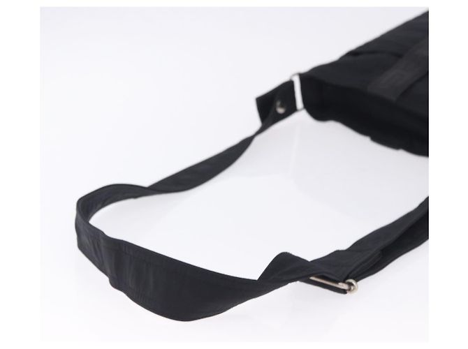 Hermès Borsa a tracolla HERMES Acapulco Bandouliere Nylon Nero Argento Auth hk4022 - vista 7