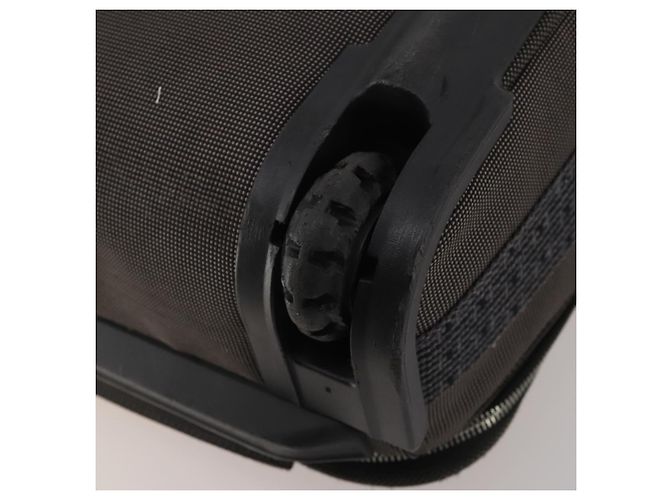 Hermès HERMES Her Line Suitcase Canvas Gray Silver Auth 202265 Castaño Plata - vista 16