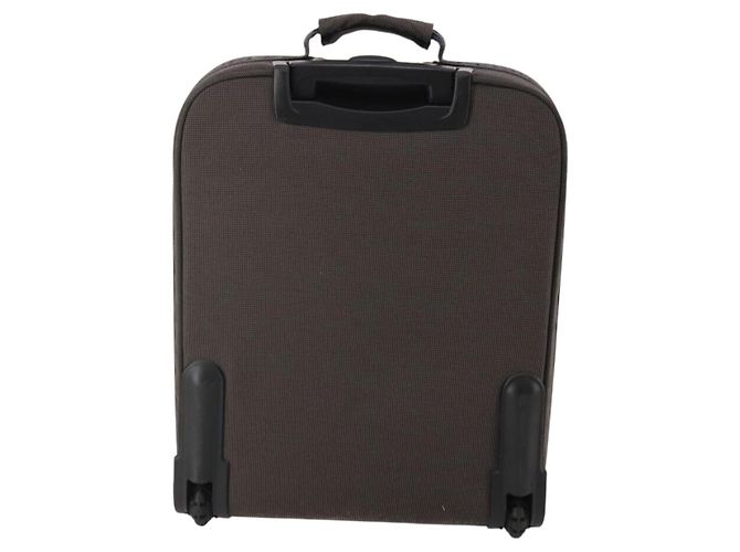 Hermès HERMES Her Line Suitcase Canvas Gray Silver Auth 202265 Castaño Plata - vista 2