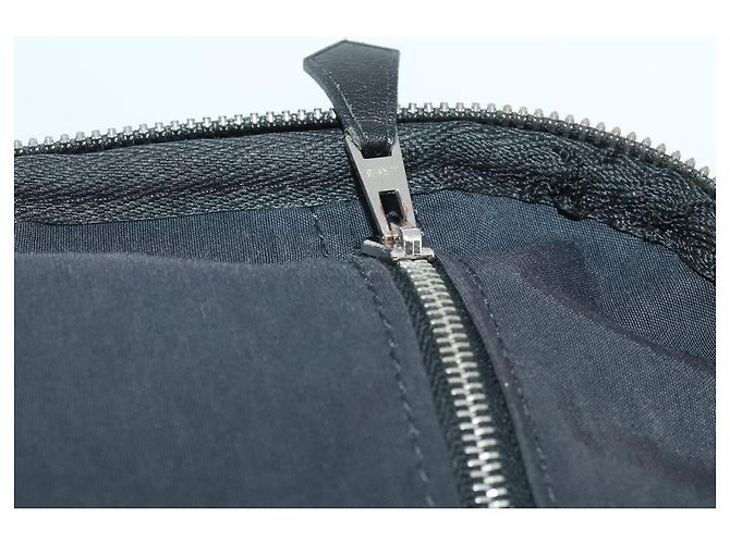 Hermès HERMES Her Line Suitcase Canvas Gray Silver Auth 202265 Castaño Plata - vista 21
