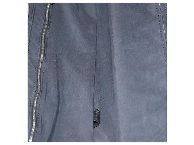 Hermès HERMES Her Line Suitcase Canvas Gray Silver Auth 202265 Castaño Plata - vista 24